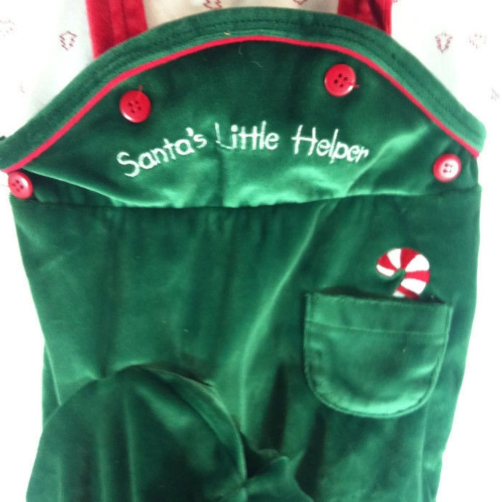 Santa's Little Helper Christmas Outfit With Hat - Picture 3 of 8